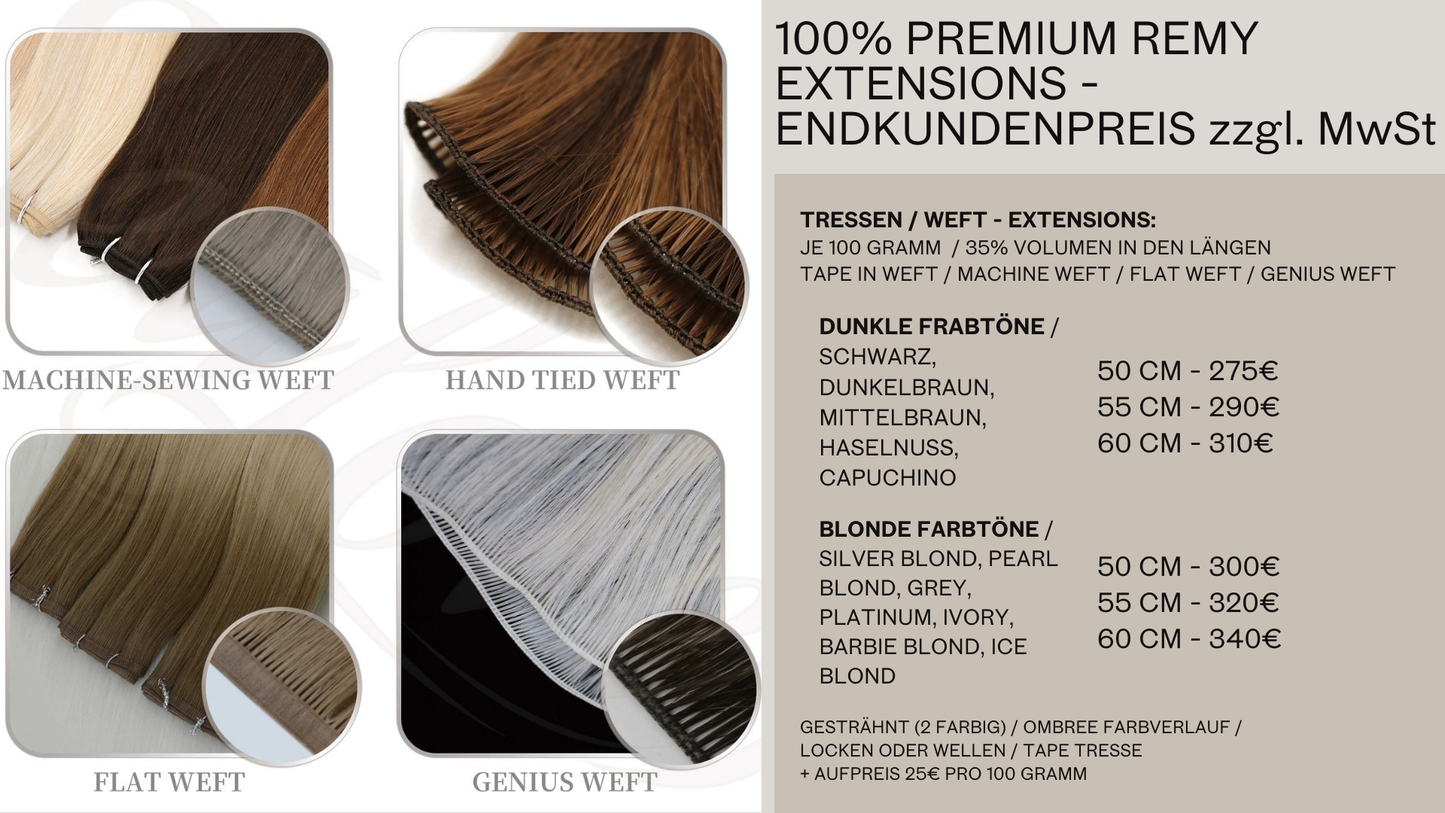 Luxx Hairs Premium Extensions - Remy Double Drawn